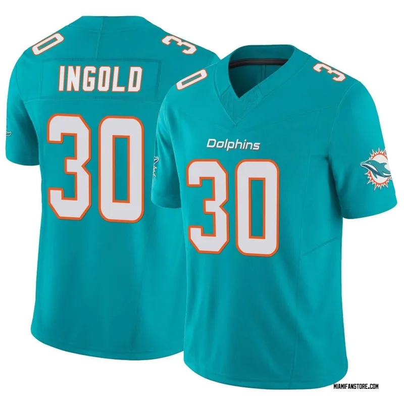 Alec Ingold Miami Dolphins Game Player Jersey - Aqua - Bluefink