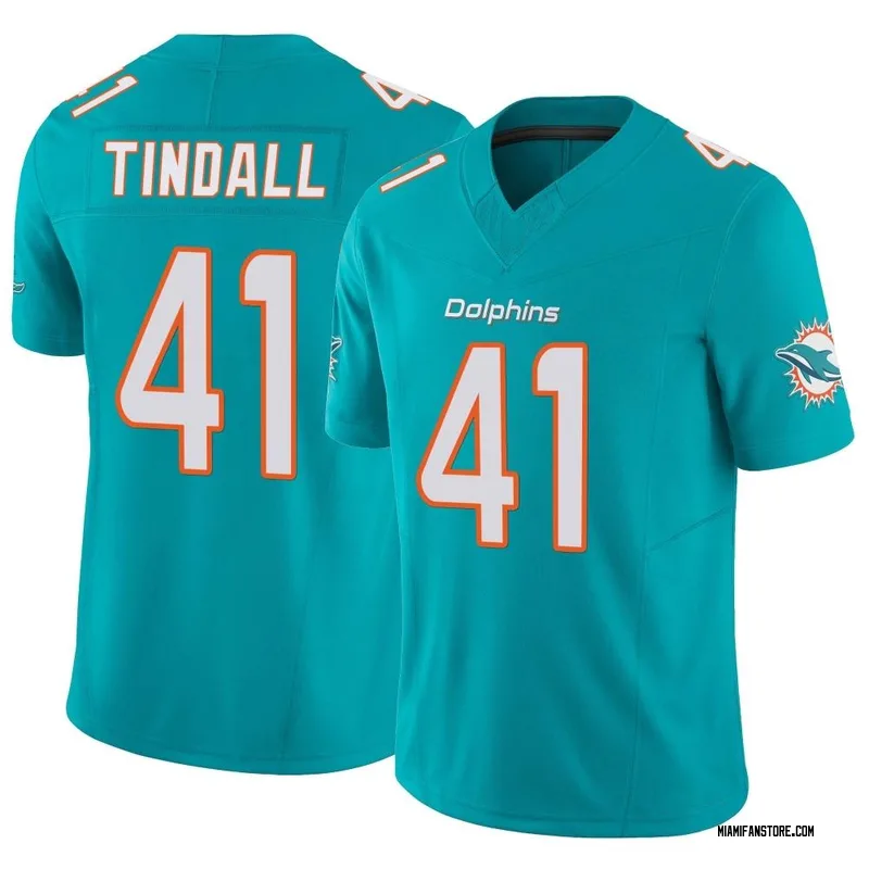 Men's Nike Channing Tindall Aqua Miami Dolphins Game Player Jersey Size: Small