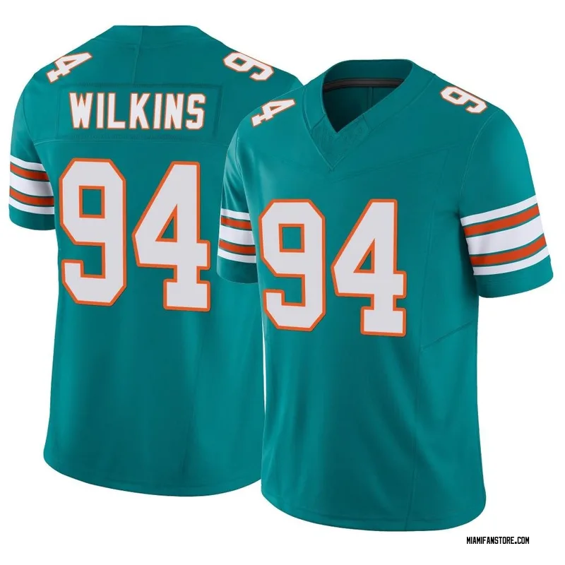 Men's Miami Dolphins #97 Christian Wilkins Throwback Game Jersey