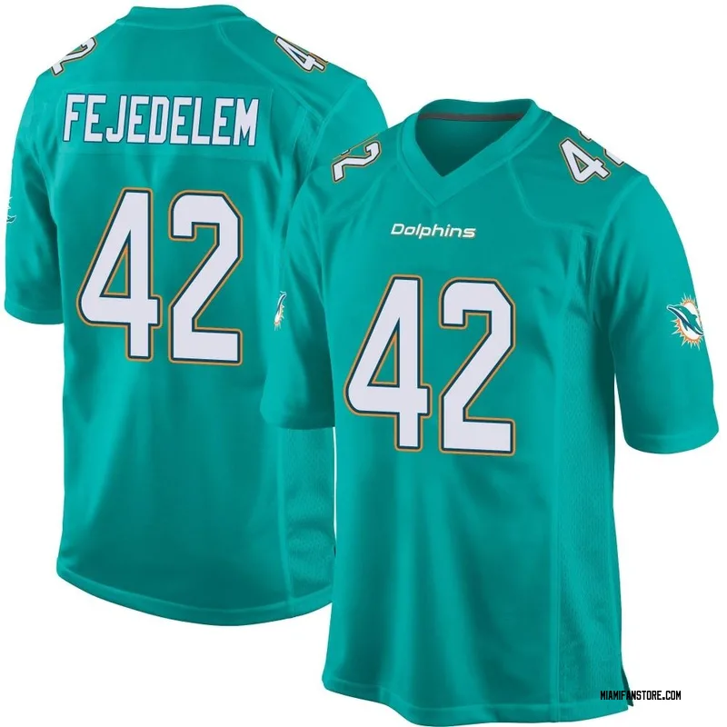 Clayton Fejedelem Miami Dolphins Men's Name & Number Logo T-Shirt - Ash