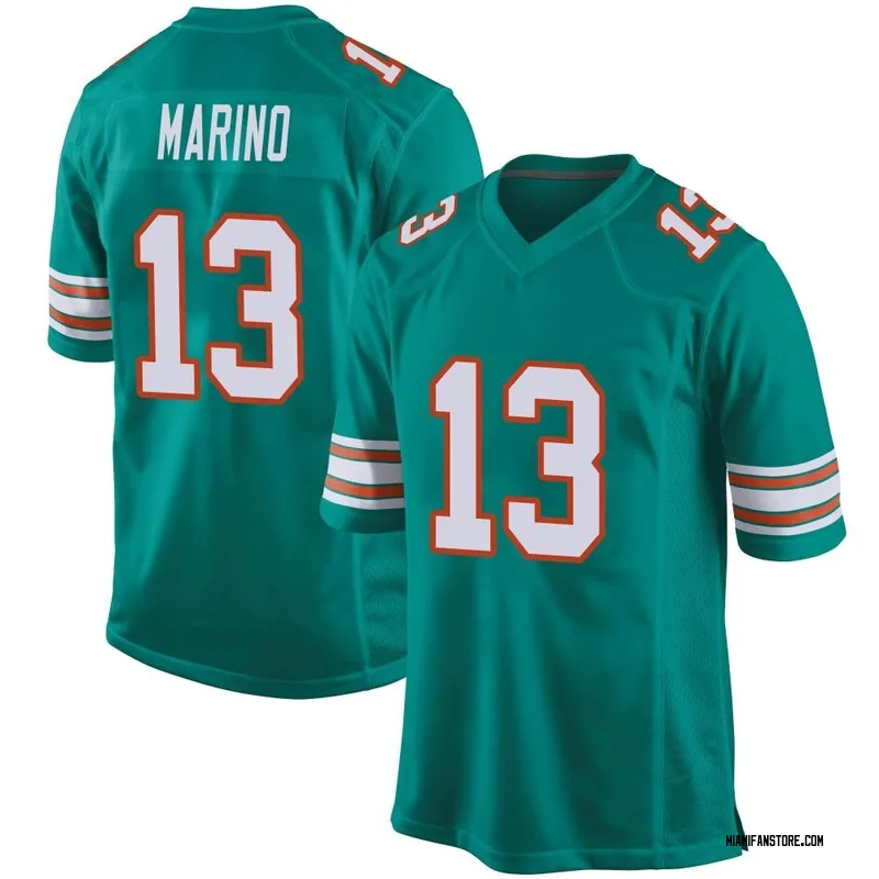 Jersey Ninja - Miami Dolphins Dan Marino Aqua Crossover Hockey Jersey