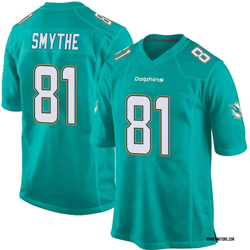 Durham Smythe Miami Dolphins Youth Name & Number Logo T-Shirt - Ash