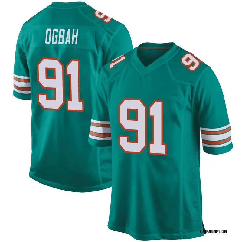 Alama Uluave Women's Nike Aqua Miami Dolphins Alternate Custom Game Jersey Size: Large