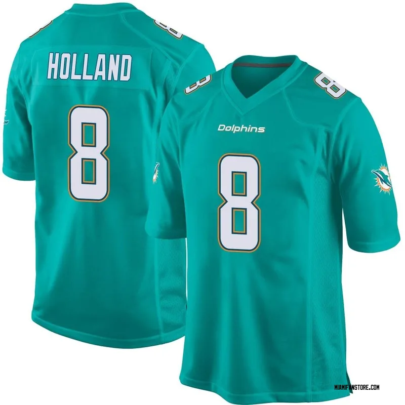 Men's Nike Jevon Holland Aqua Miami Dolphins Game Player Jersey Size: 3XL