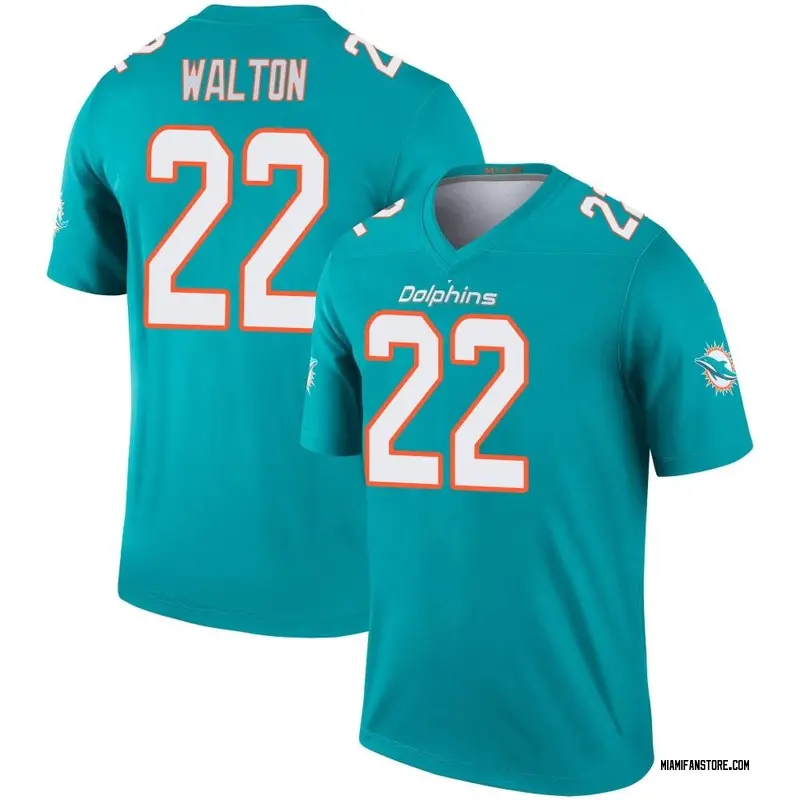 Mark Walton Miami Dolphins Men's Name & Number Logo Long Sleeve T-Shirt -  Ash