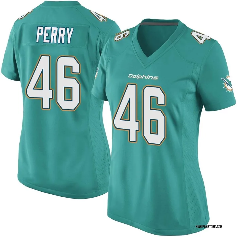 Women's Miami Dolphins Jamal Perry Nike Aqua Home Game Player Jersey