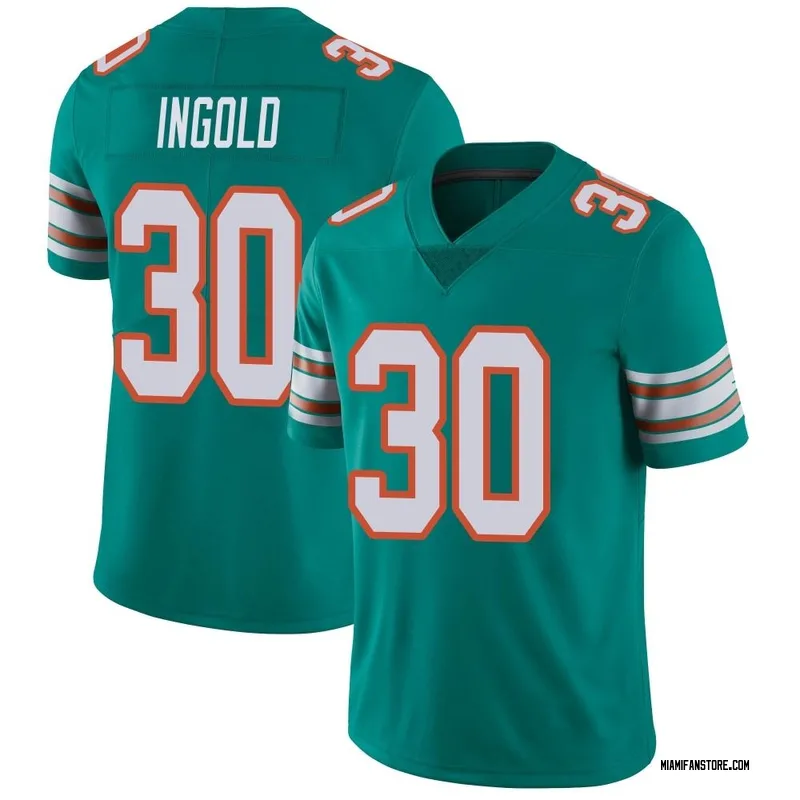 Men's Nike Alec Ingold Aqua Miami Dolphins Game Player Jersey Size: 3XL