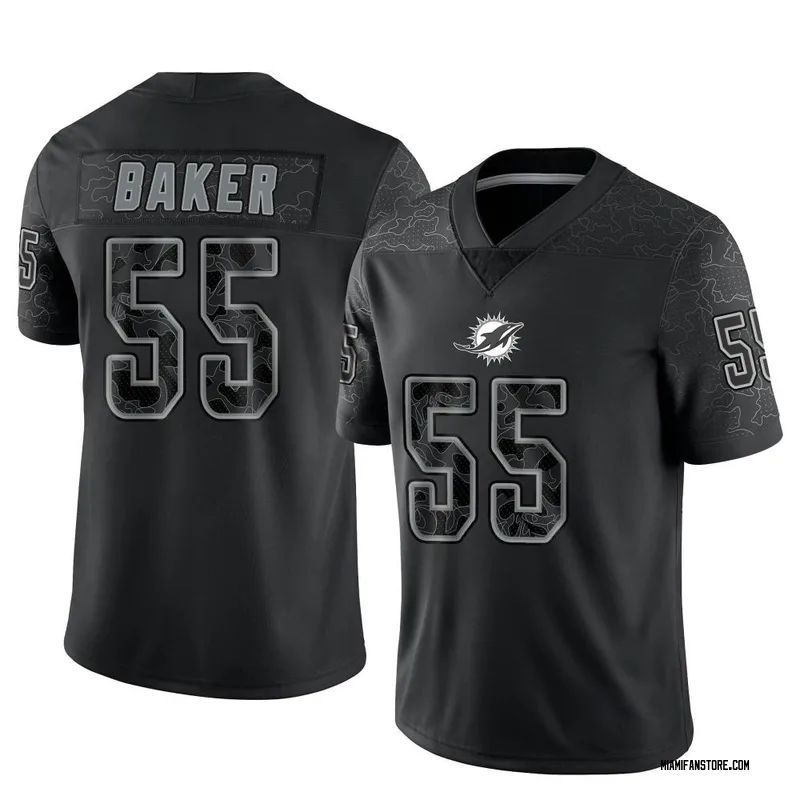 Nike Dolphins 55 Jerome Baker White With 347 Shula Patch Vapor Limited Men  Jersey