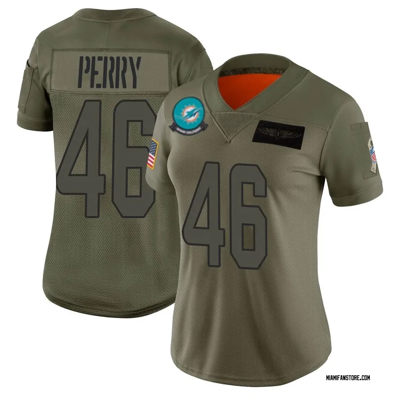 Women's Miami Dolphins Jamal Perry Nike Aqua Home Game Player Jersey