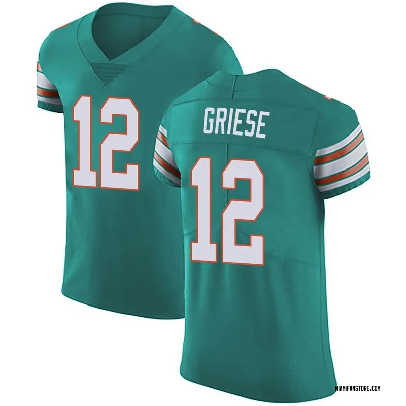 Men's Nike Bob Griese Aqua Miami Dolphins Game Retired Player Jersey Size: Small