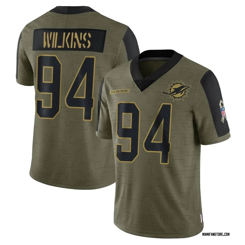 Miami Dolphins Christian Wilkins Camo 2019 Salute To Service Limited Jersey  - Bluefink