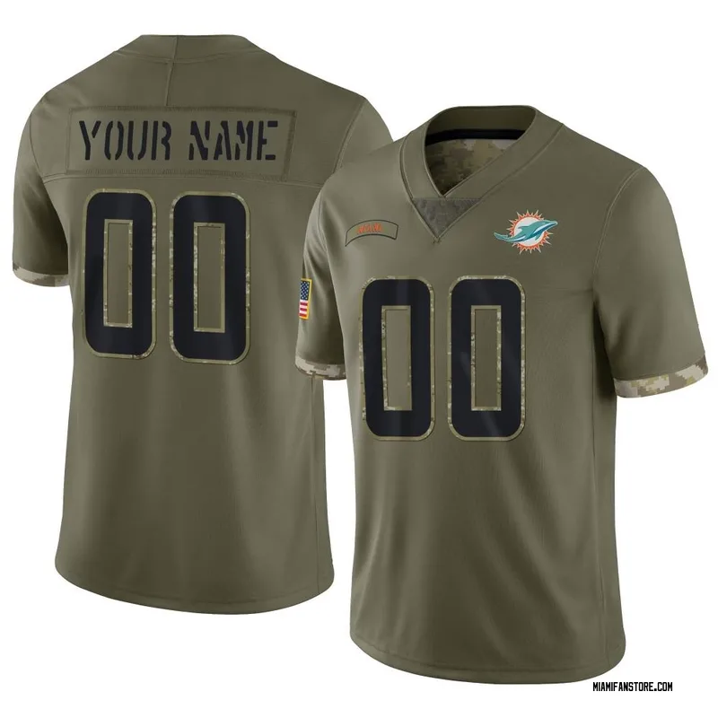 Miami Dolphins Home Game Jersey - Custom - Youth