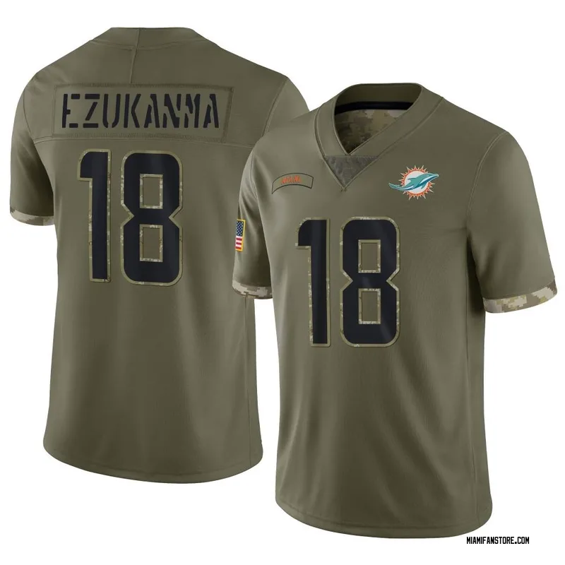 Erik Ezukanma Miami Dolphins Men's Legend Olive Salute to Service