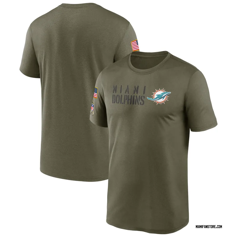 Zach Sieler Miami Dolphins Men's Legend Olive Salute to Service Sideline  Long Sleeve T-Shirt