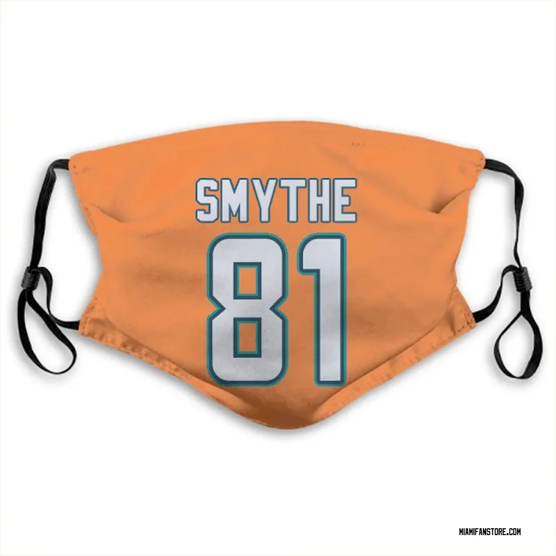 Durham Smythe Miami Dolphins Men's Orange Distressed Name & Number