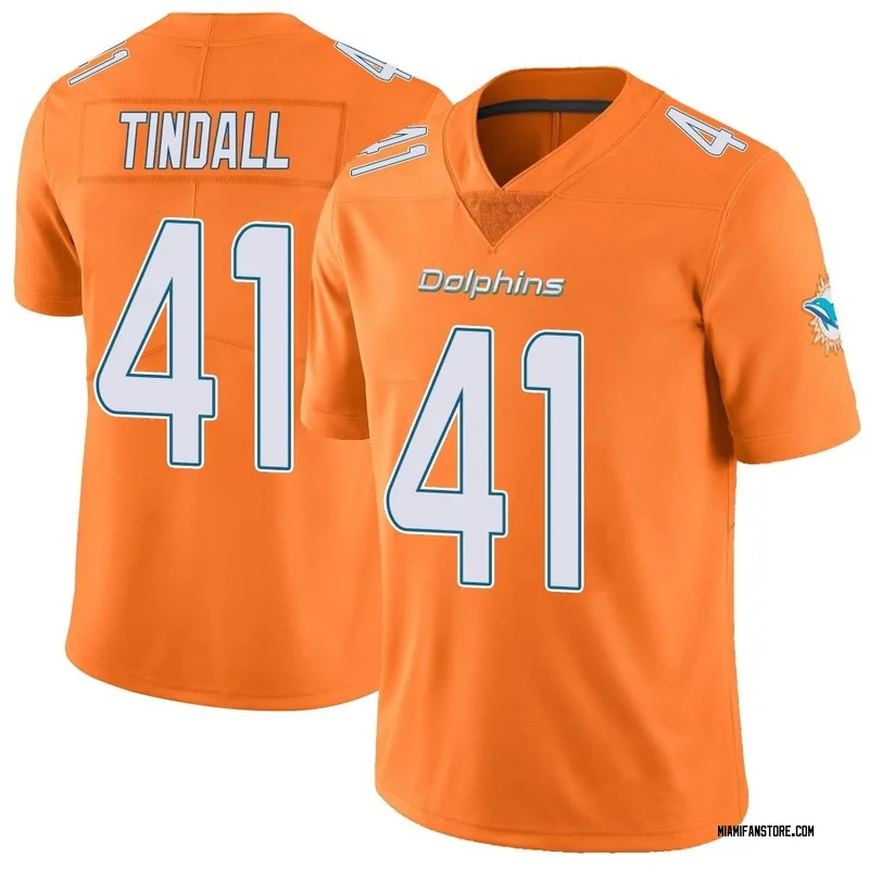 Men's Nike Channing Tindall Aqua Miami Dolphins Game Player Jersey