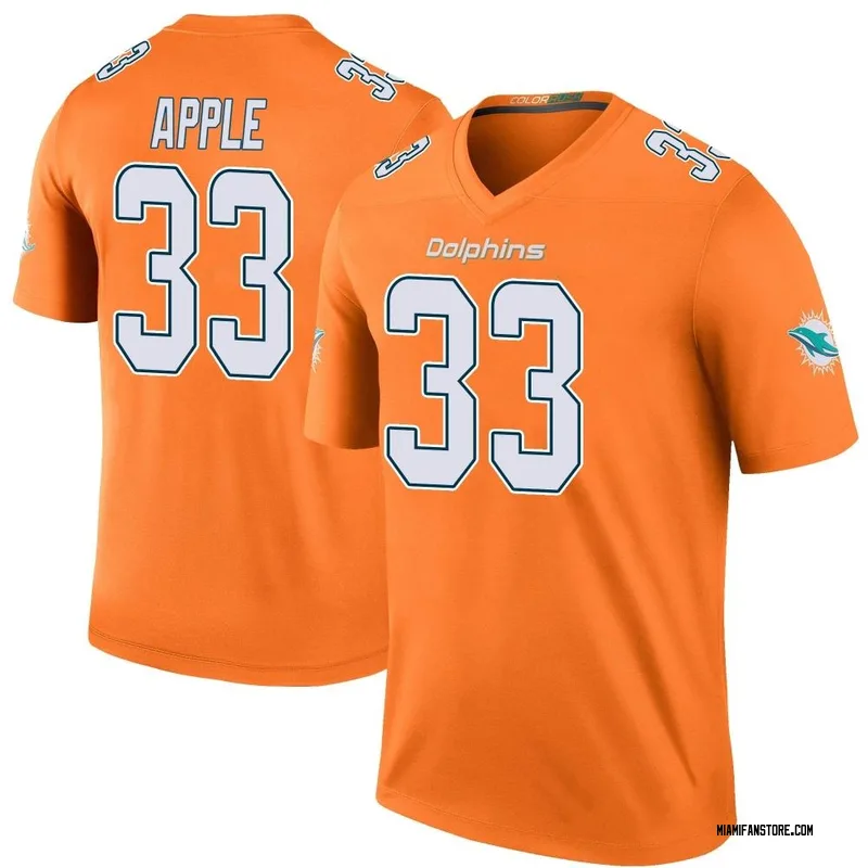 Men's Nike Jaylen Waddle Orange Miami Dolphins Inverted Legend Jersey