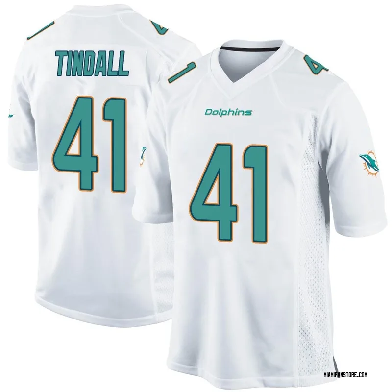 Men's Nike Channing Tindall Aqua Miami Dolphins Game Player Jersey Size: Small