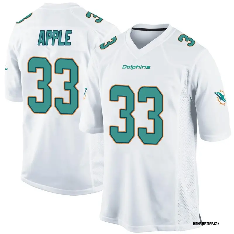 Eli Apple Men's Nike White Miami Dolphins Custom Game Jersey Size: Extra Large