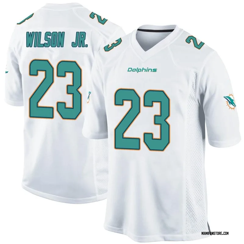 Men's Nike Jeff Wilson Jr. Aqua Miami Dolphins Game Player Jersey