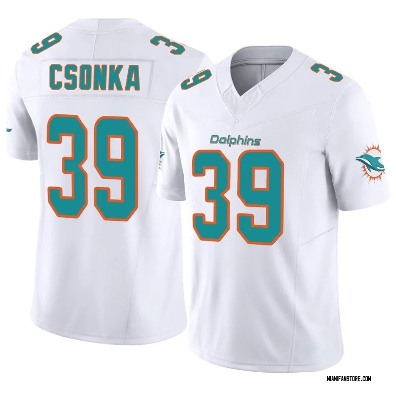 Nike Larry Csonka Miami Dolphins Aqua Game Player Jersey - S - Black