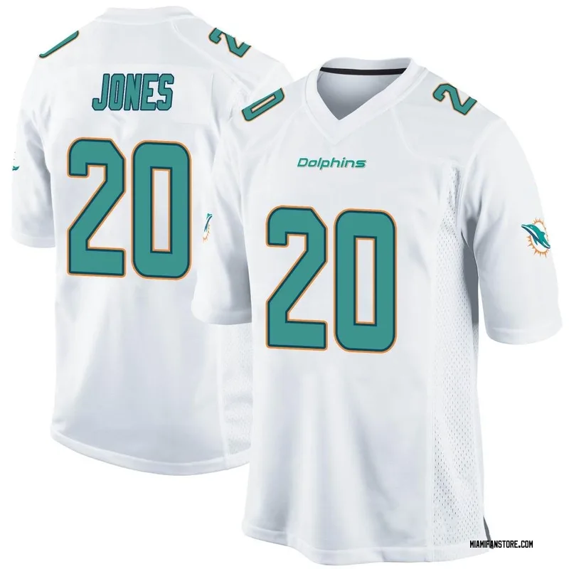 Lot Detail - 2011 Reshad Jones Game Used Miami Dolphins #20 Home Jersey  Used on 9/12/11 - Season Opener & 12 Tackle Game! (Dolphins COA)