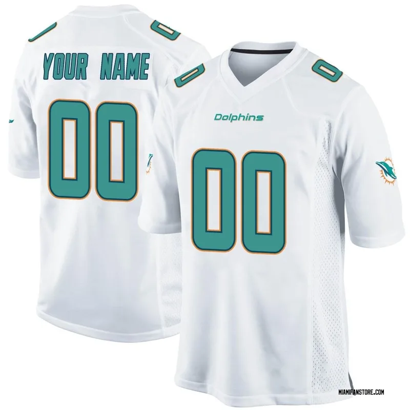 Miami Dolphins Home Game Jersey - Custom - Youth