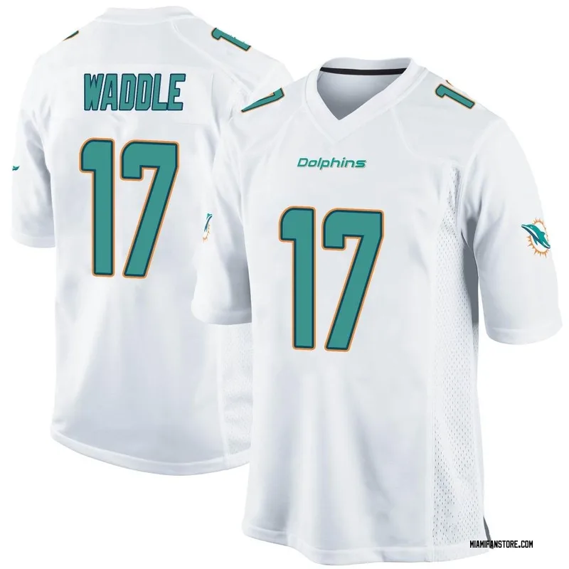 Men's Nike Jaylen Waddle Youth White Miami Dolphins Game Jersey L