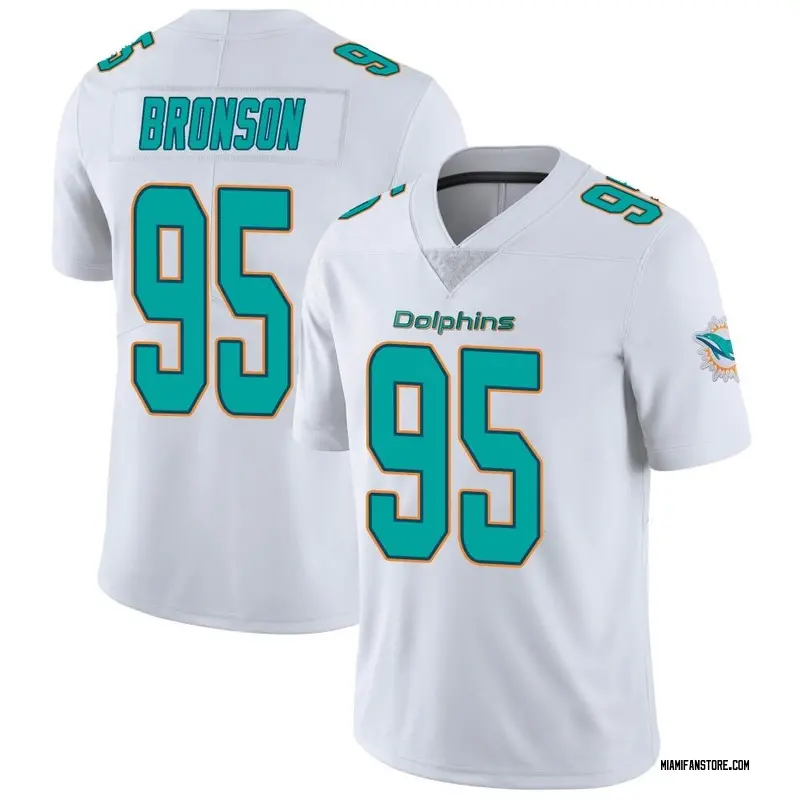Men's Nike Josiah Bronson Aqua Miami Dolphins Home Game Player Jersey Size: Medium